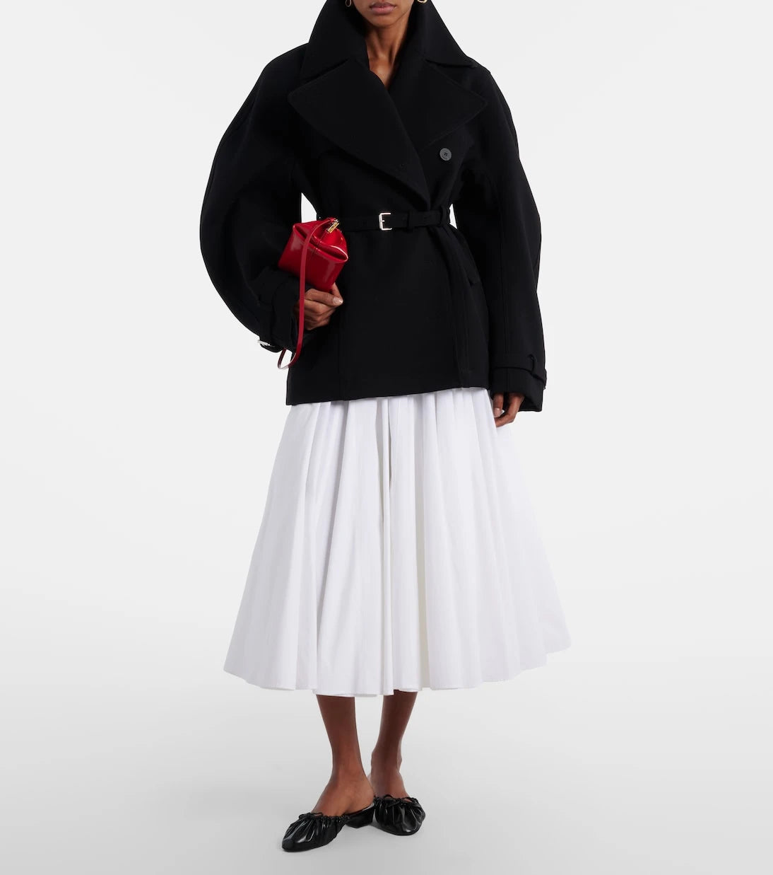 Herbert Levine - Gather Around ruched leather mules
