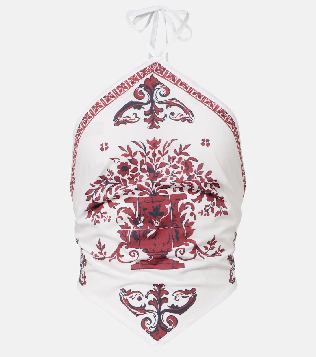 Bananhot - Gemine printed cotton halterneck top