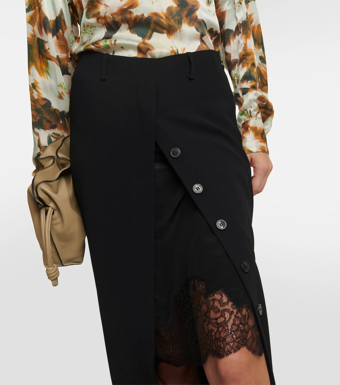 Dries Van Noten - Crêpe maxi skirt