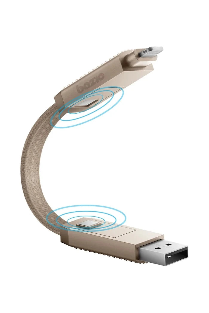 Кабел за зареждане Bazic GoCharge 4w1,15 cm