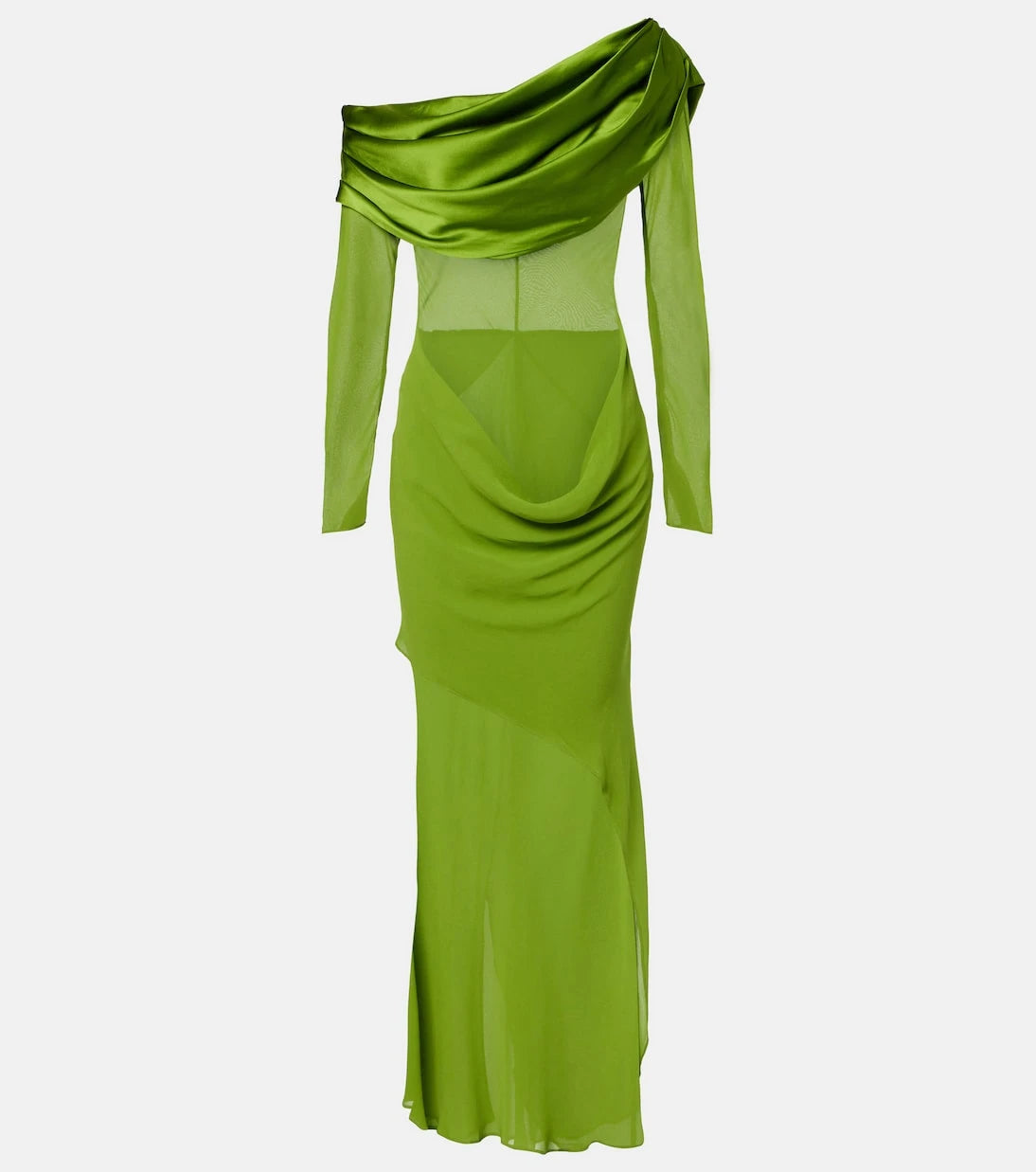 Christopher Esber - Draped sheer silk georgette gown
