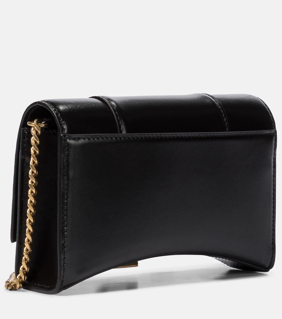 Balenciaga - Hourglass leather wallet on chain