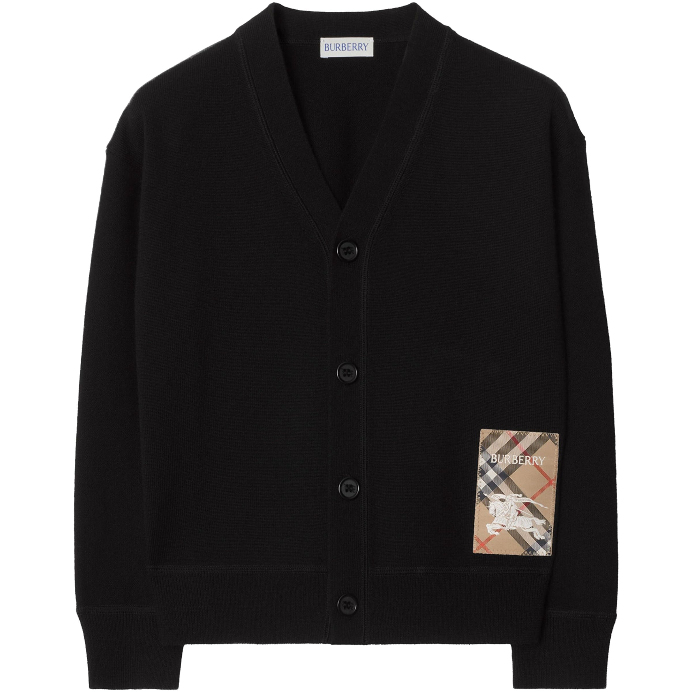 Burberry Kids Wool Check Label Cardigan (3-12 Years)