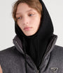 Prada Black Wool-Cashmere Drawstring Balaclava