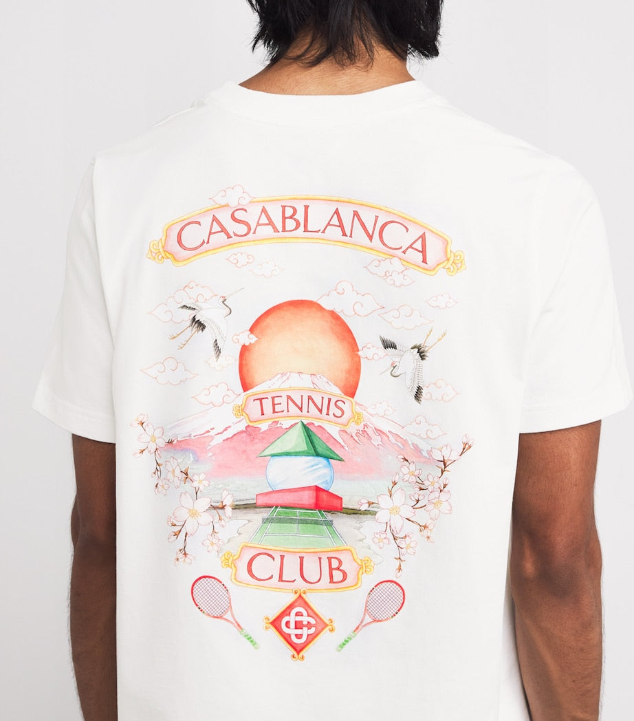 Cotton Tennis Club Print T-Shirt