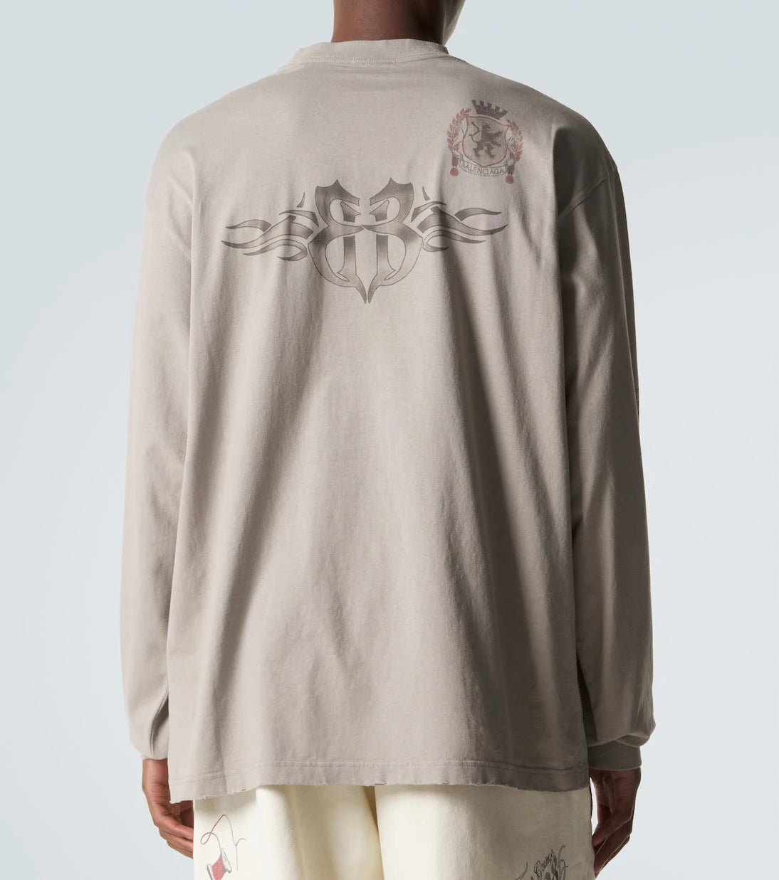 Balenciaga - تي شيرت من القطن بطبعة