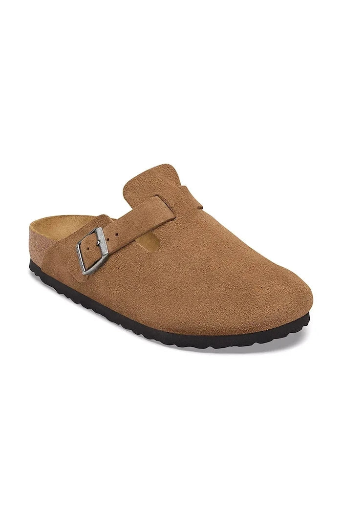Birkenstock Kadın Süet Terlik Sabo Boston Suede Leather