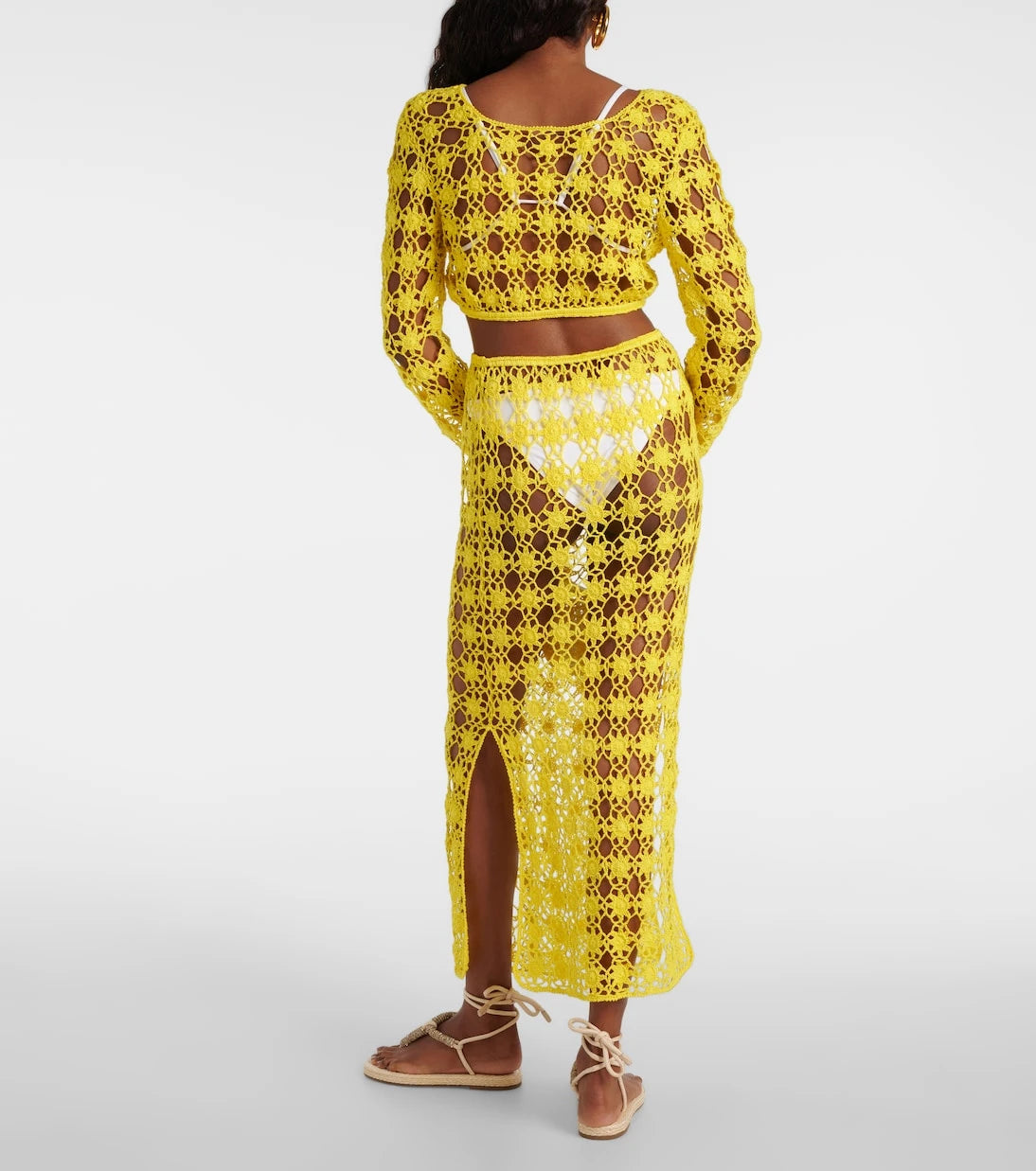 Anna Kosturova - Bella crochet cotton maxi skirt
