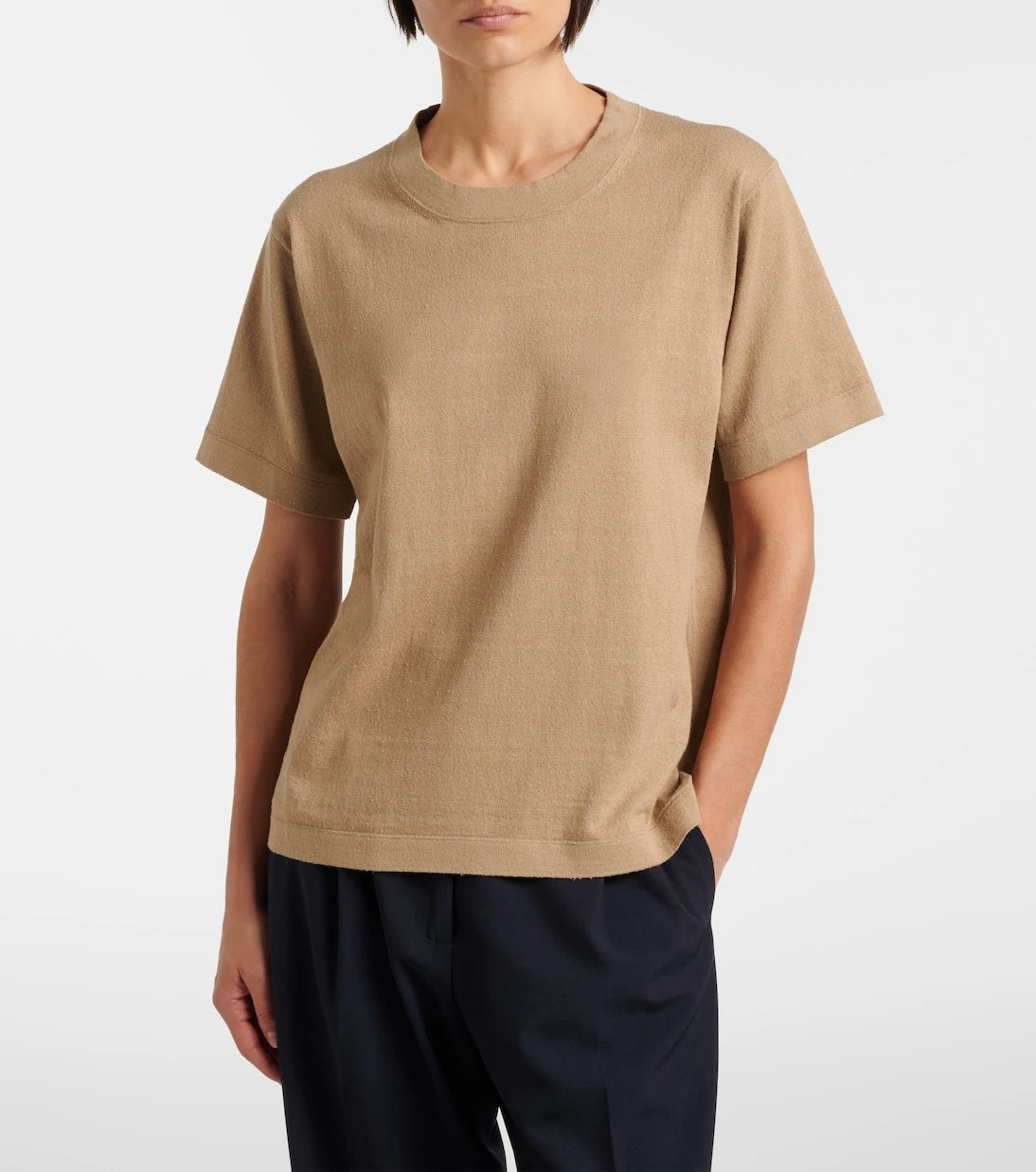 The Row - Orlan cotton and silk-blend T-shirt