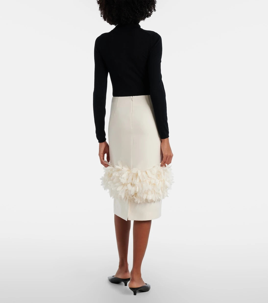 Toteme - Petal wool and silk midi skirt