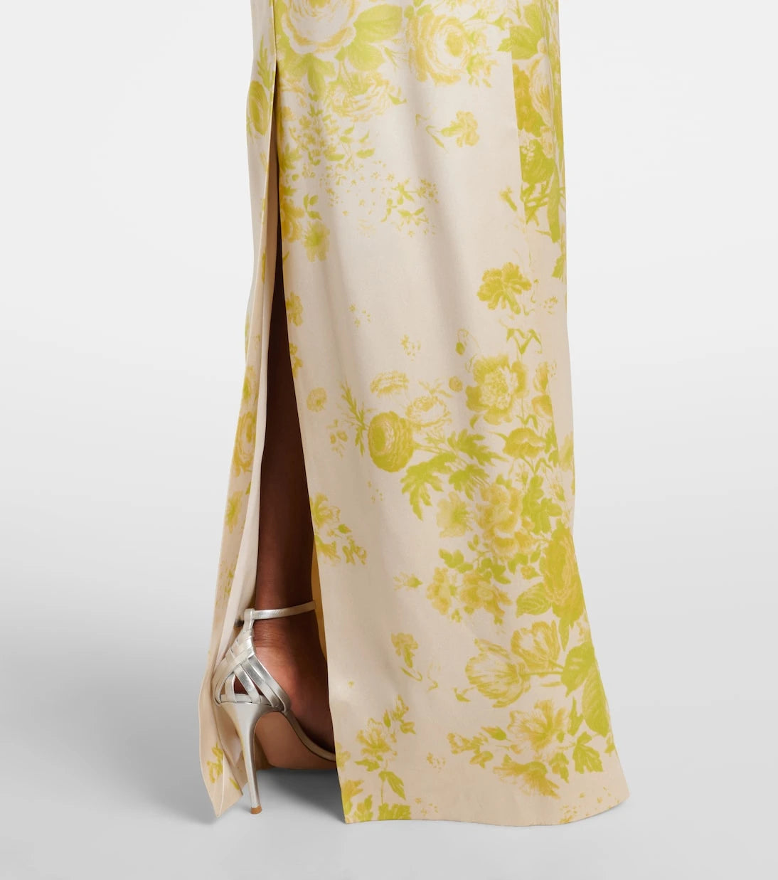 Erdem - Floral off-shoulder duchess satin gown