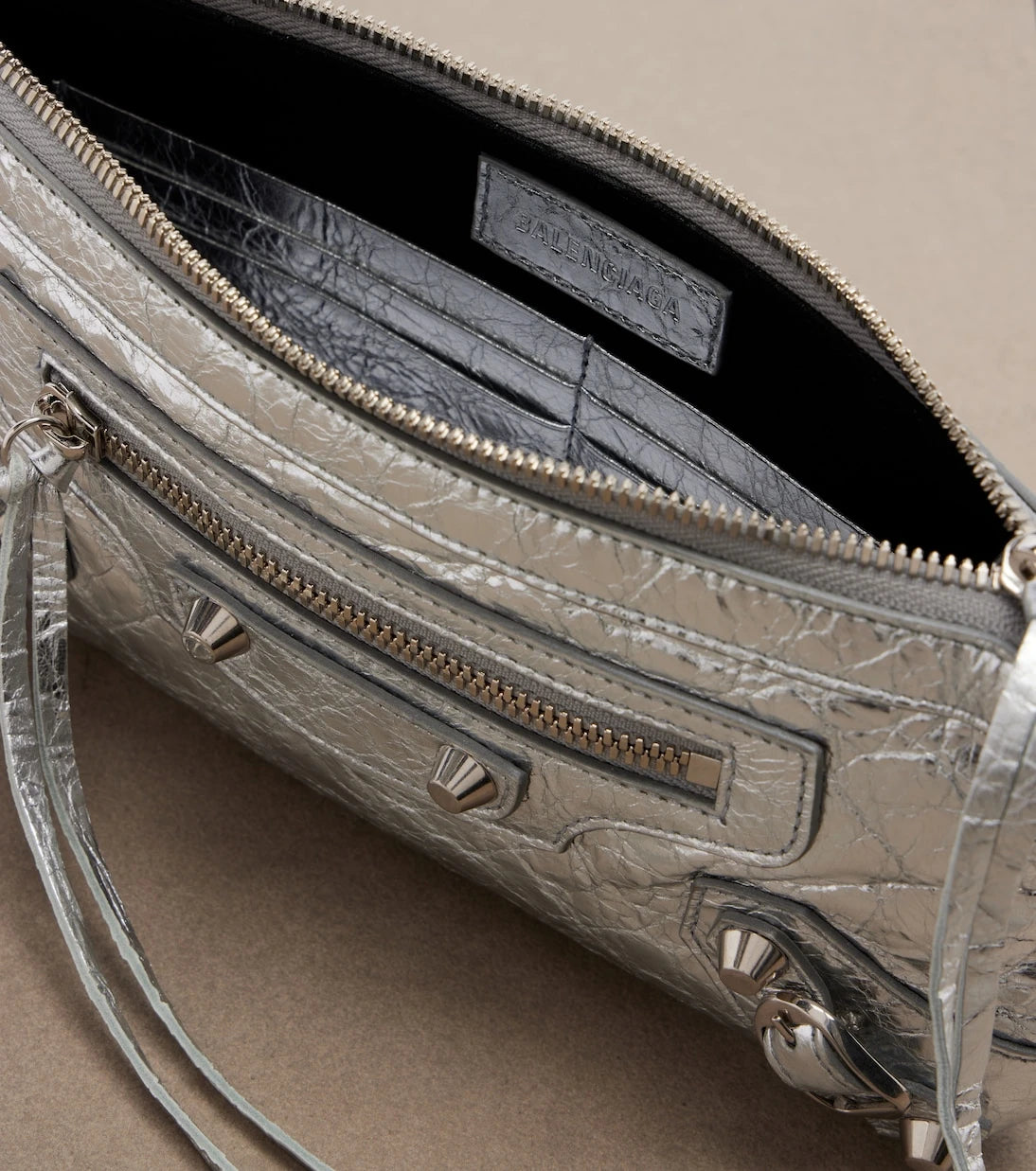 Balenciaga - Le City metallic leather shoulder bag