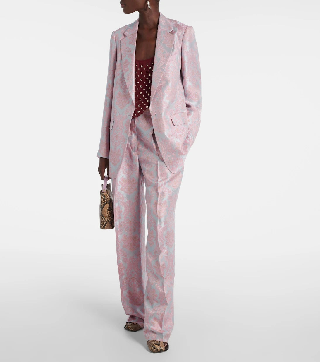 Dries Van Noten - سترة بليزر جاكار مزهرة