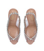 Aquazzura Pink Crystal Temptation Sandals 105