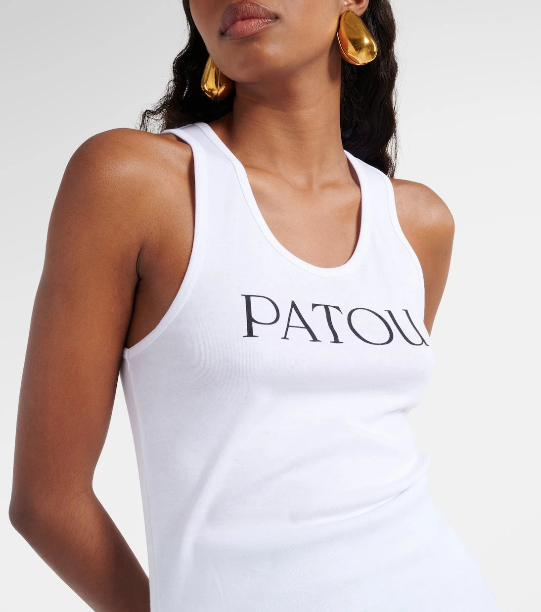 Patou - Logo cotton jersey tank top