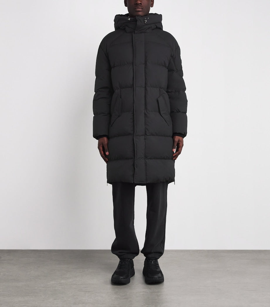 Moose Knuckles Black Everest Longline Puffer Coat