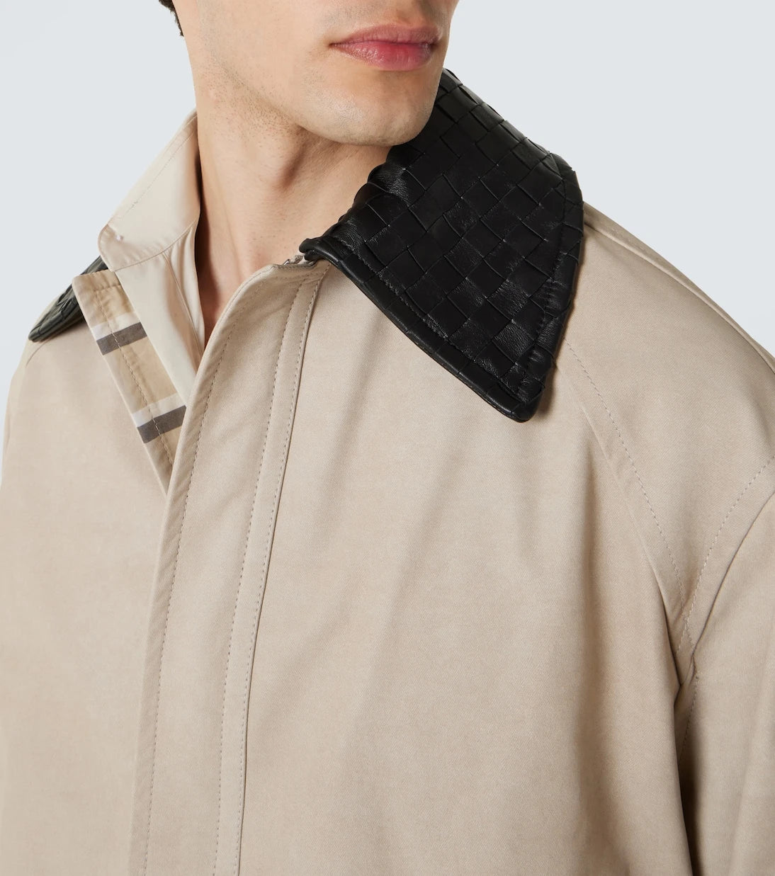 Bottega Veneta - Intrecciato leather twill blouson