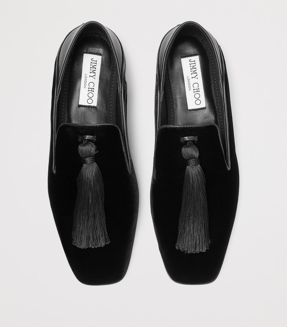 Multi Eliot Velvet Tassel Ballet Flats