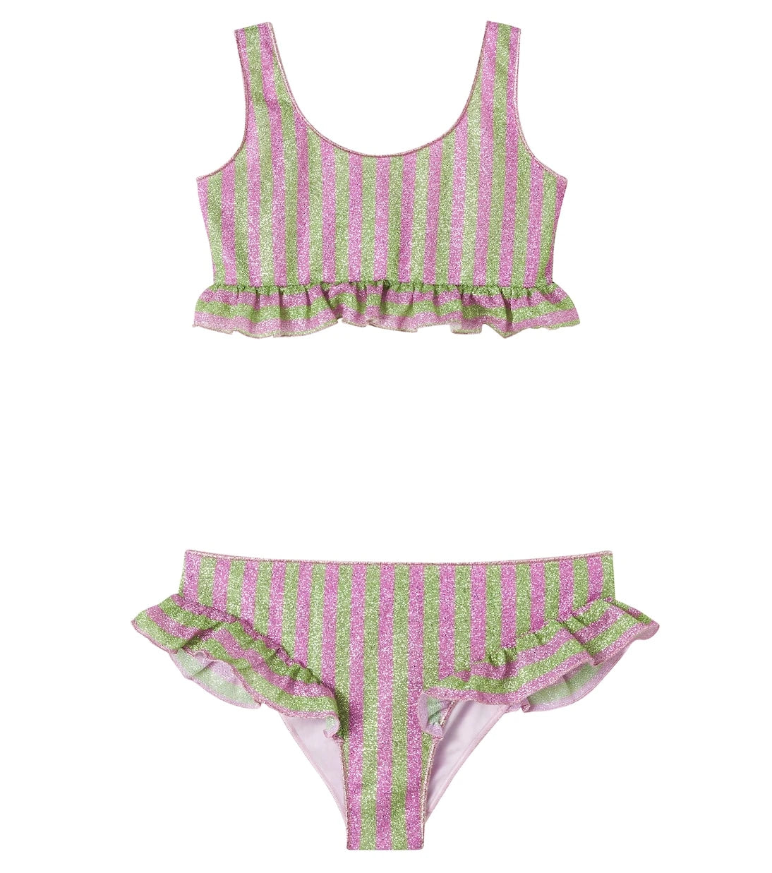 Oséree Kids - Osemini Lumière ruffled striped bikini