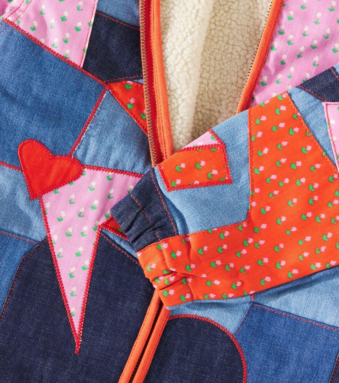 Stella McCartney Kids - Patchwork denim bomber jacket