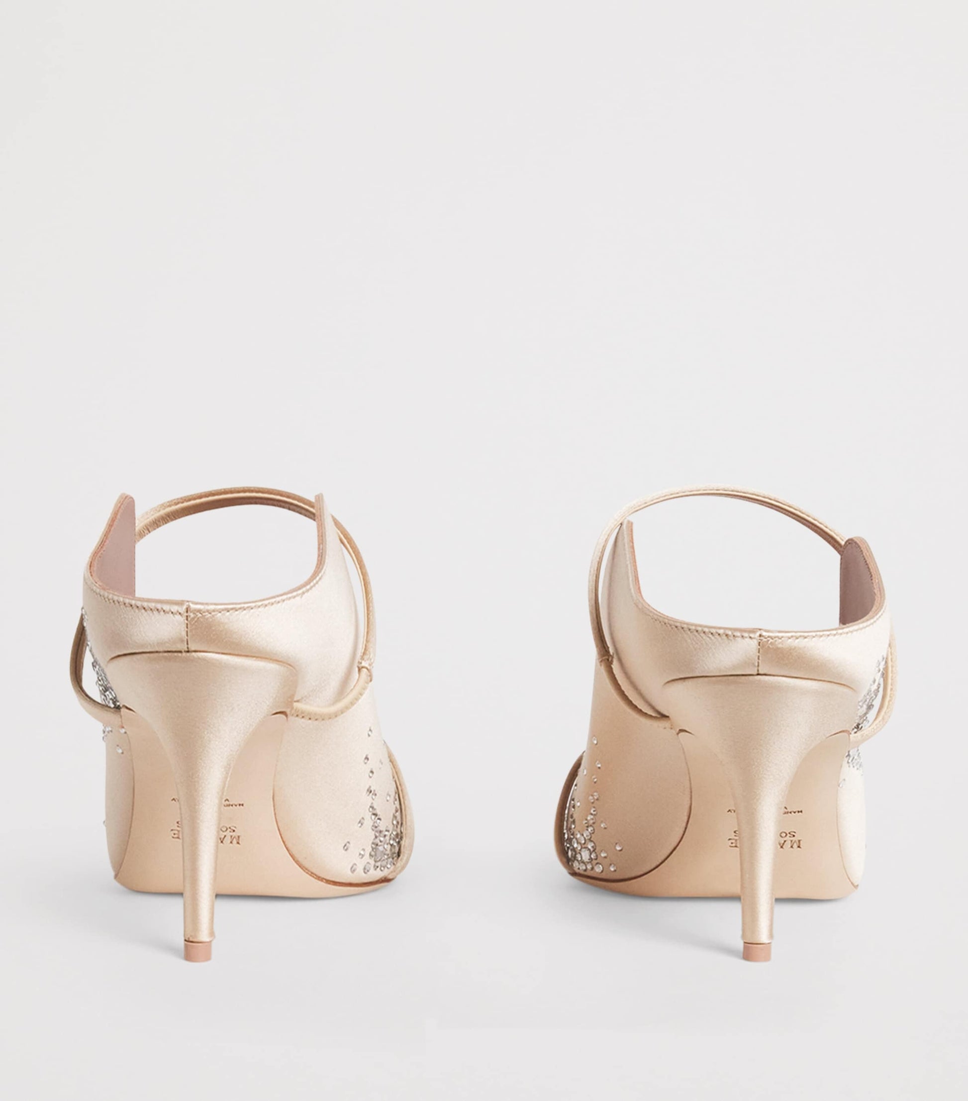 Satin Embellished Maureen Heeled Mules 70