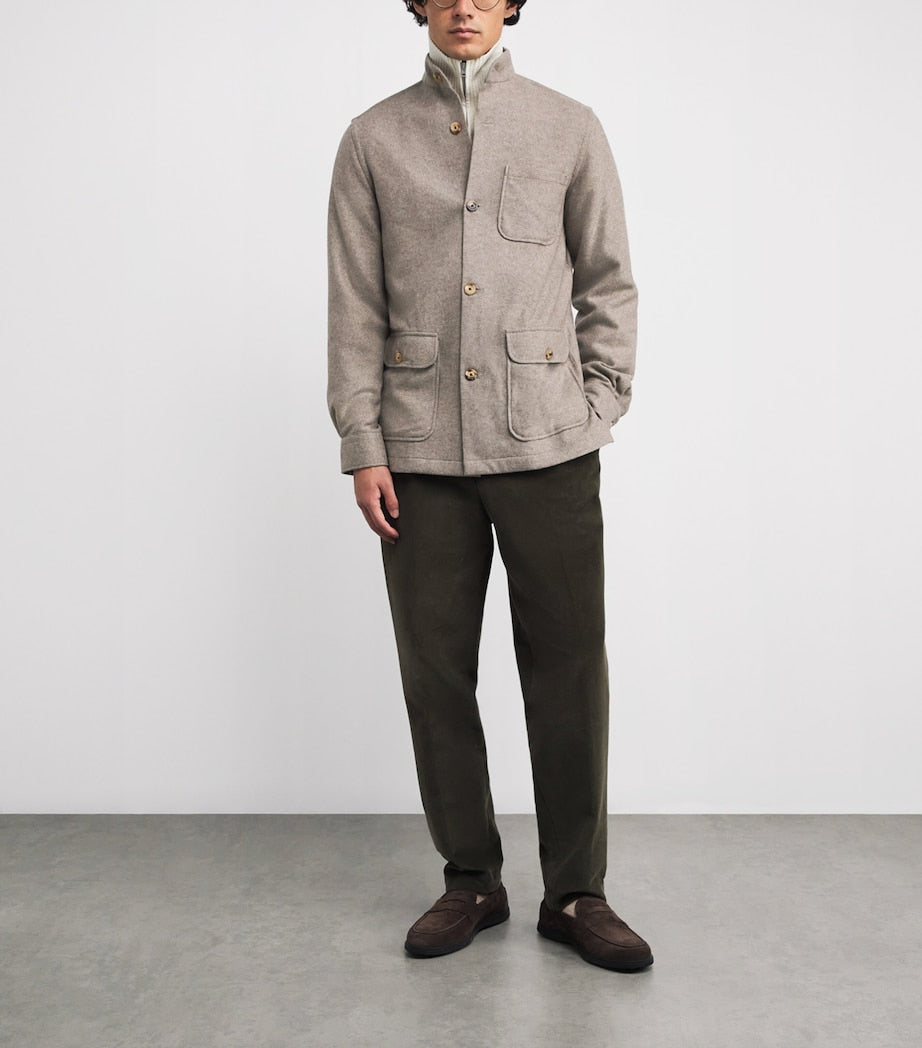 100HANDS Beige Cashmere Overshirt