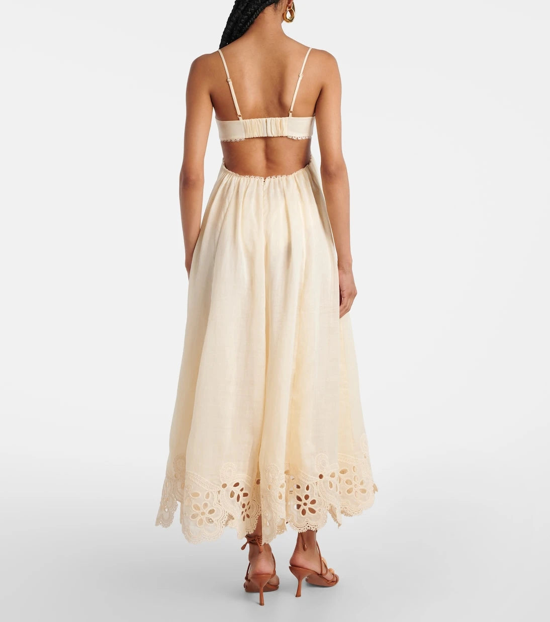 Zimmermann - Coco embroidered ramie maxi dress