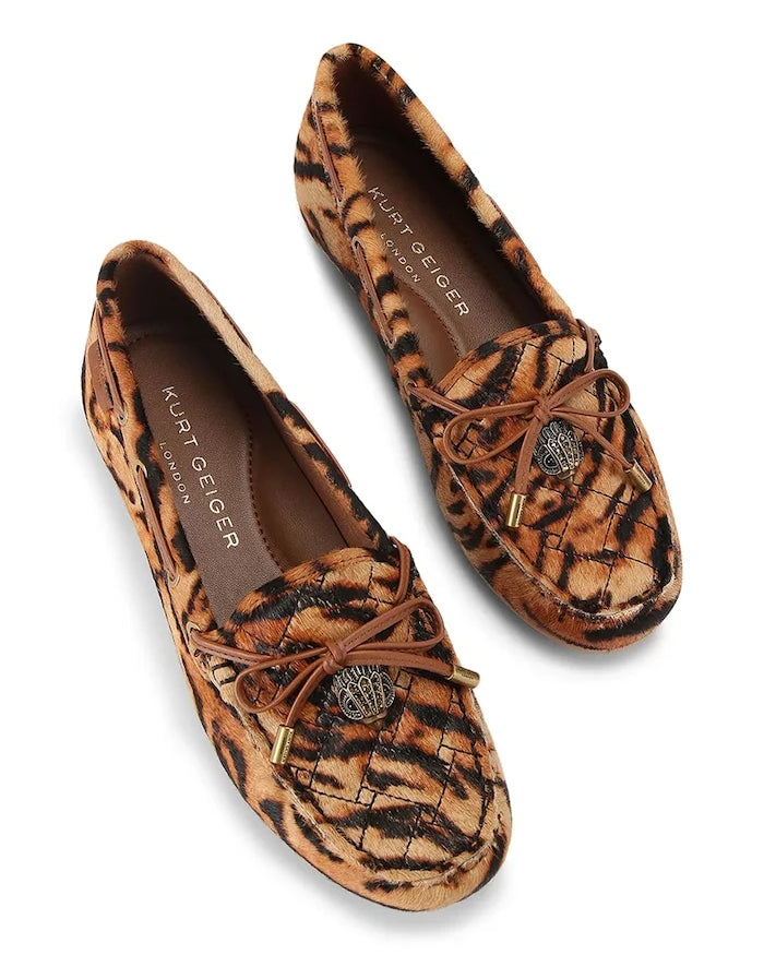 Kurt Geiger London Kadın Süet Eagle Moccasin Camel
