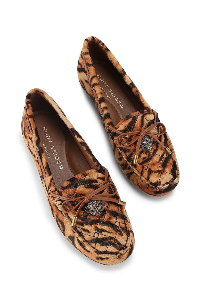 Kurt Geiger London Kadın Süet Eagle Moccasin Camel