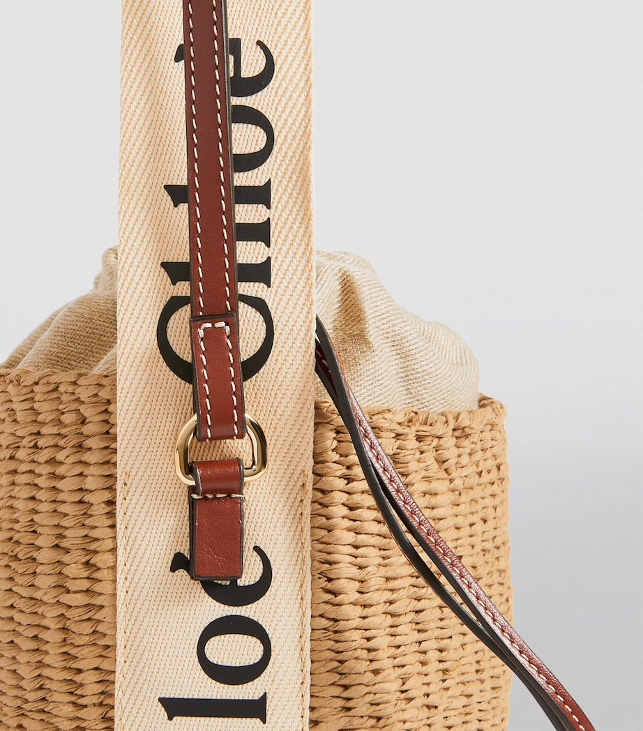 Brown Small Woody Basket Bag