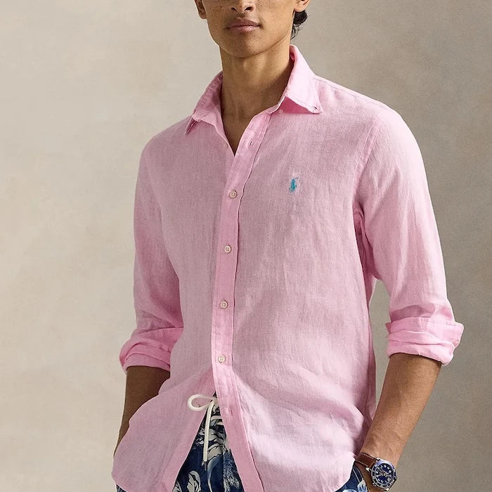 Polo Ralph Lauren Erkek Keten Uzun Kollu Spor Gömlek