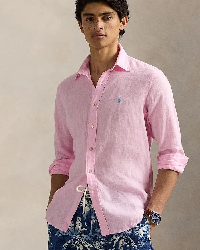 Polo Ralph Lauren Erkek Keten Uzun Kollu Spor Gömlek