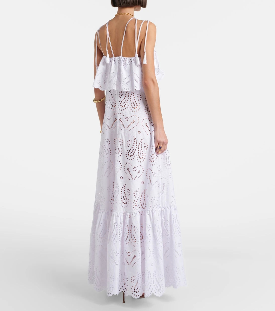 Etro - Broderie anglaise cotton-blend maxi dress