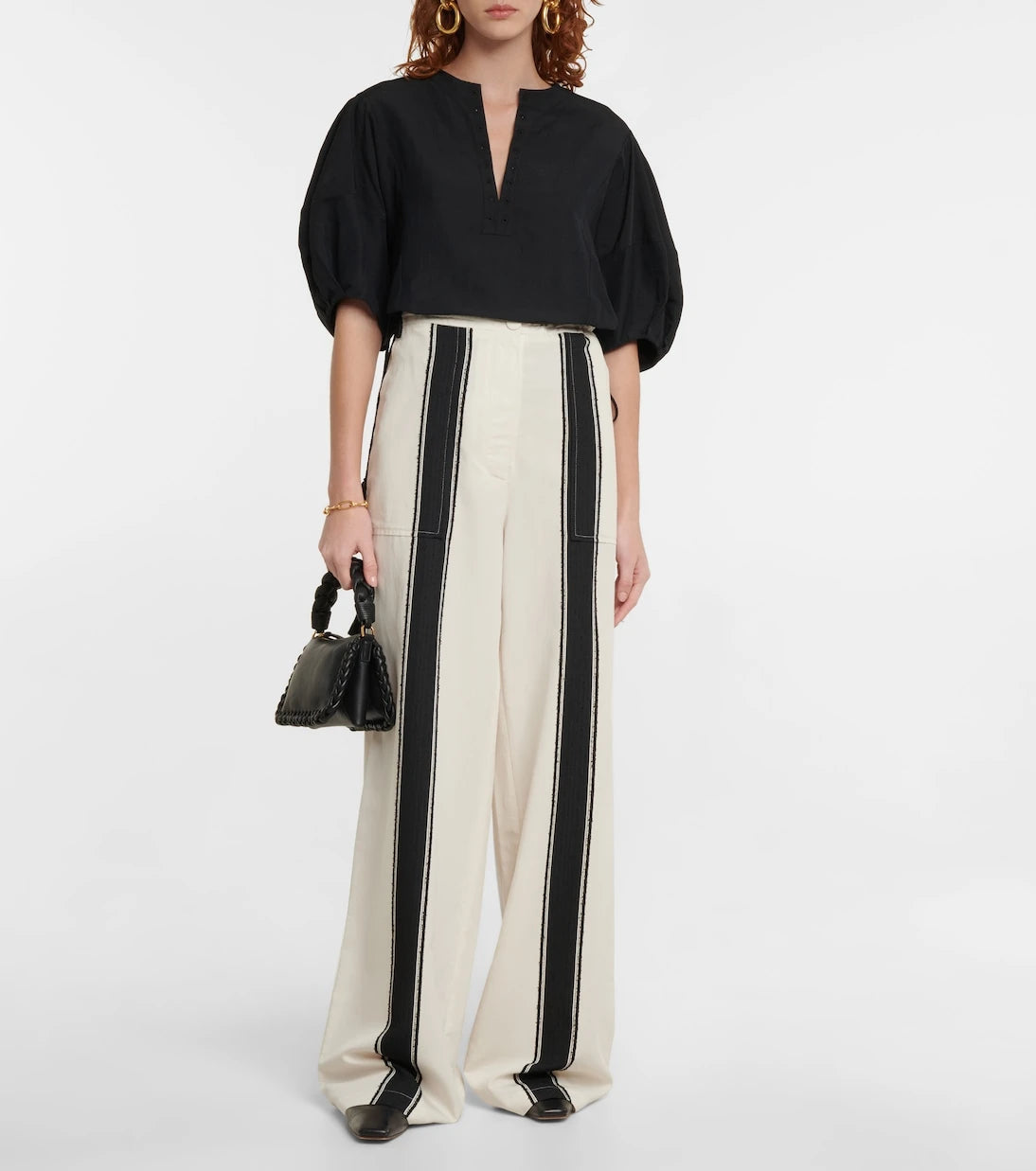 Altuzarra - Eleos striped crêpe wide-leg pants