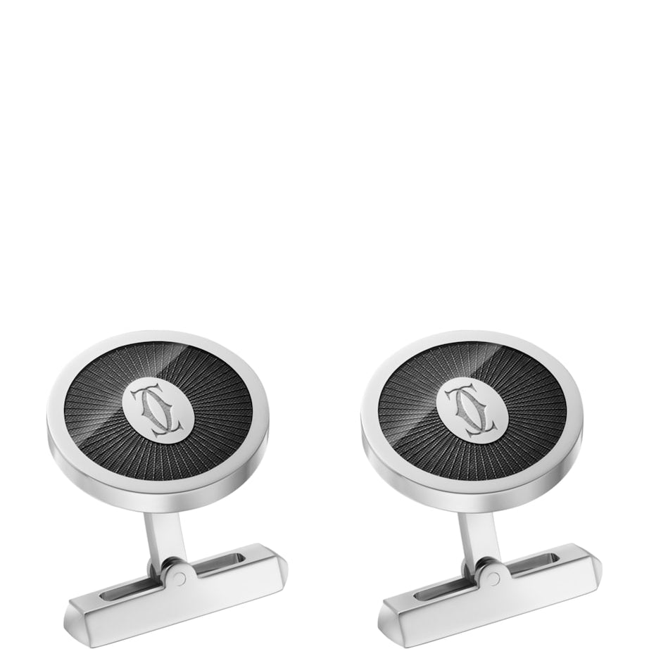 Cartier Sterling Silver Double C de Cartier Cufflinks