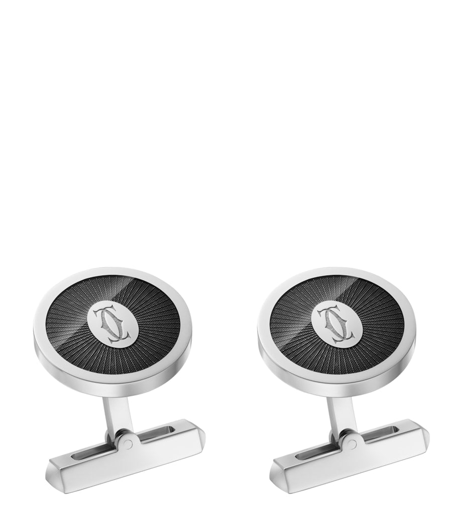 Cartier Sterling Silver Double C de Cartier Cufflinks