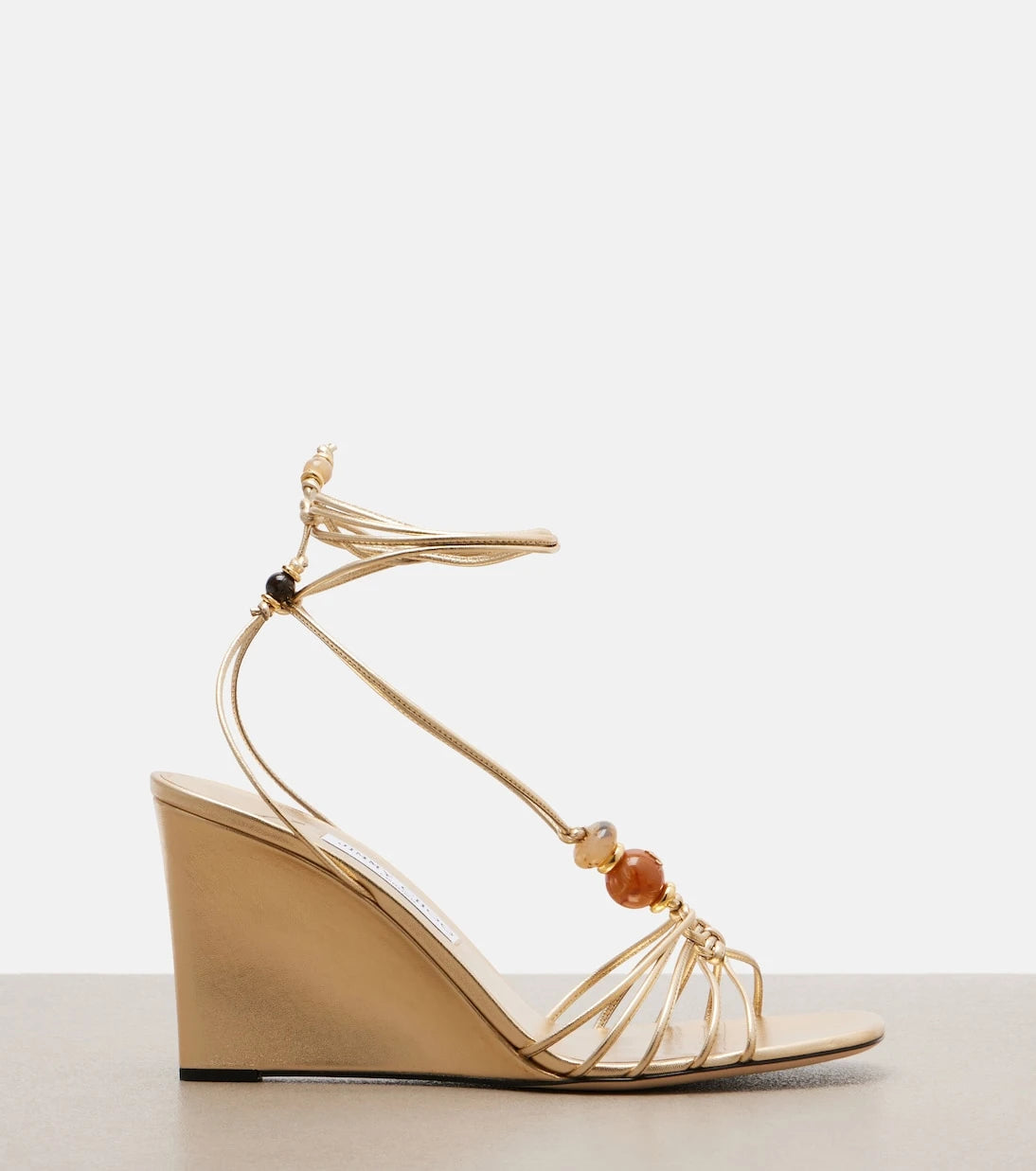 Jimmy Choo - Lova embellished leather wedge sandals