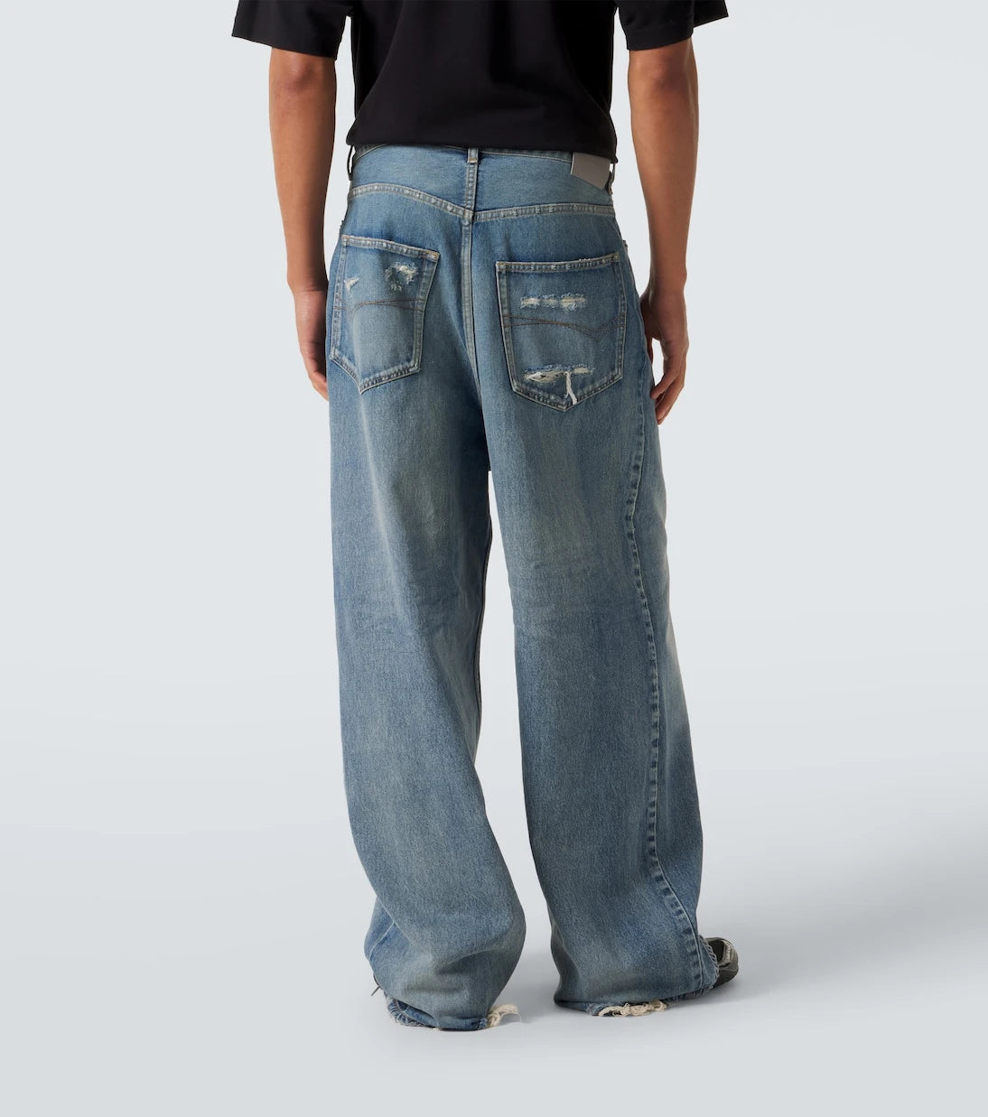 Balenciaga - Distressed wide-leg jeans