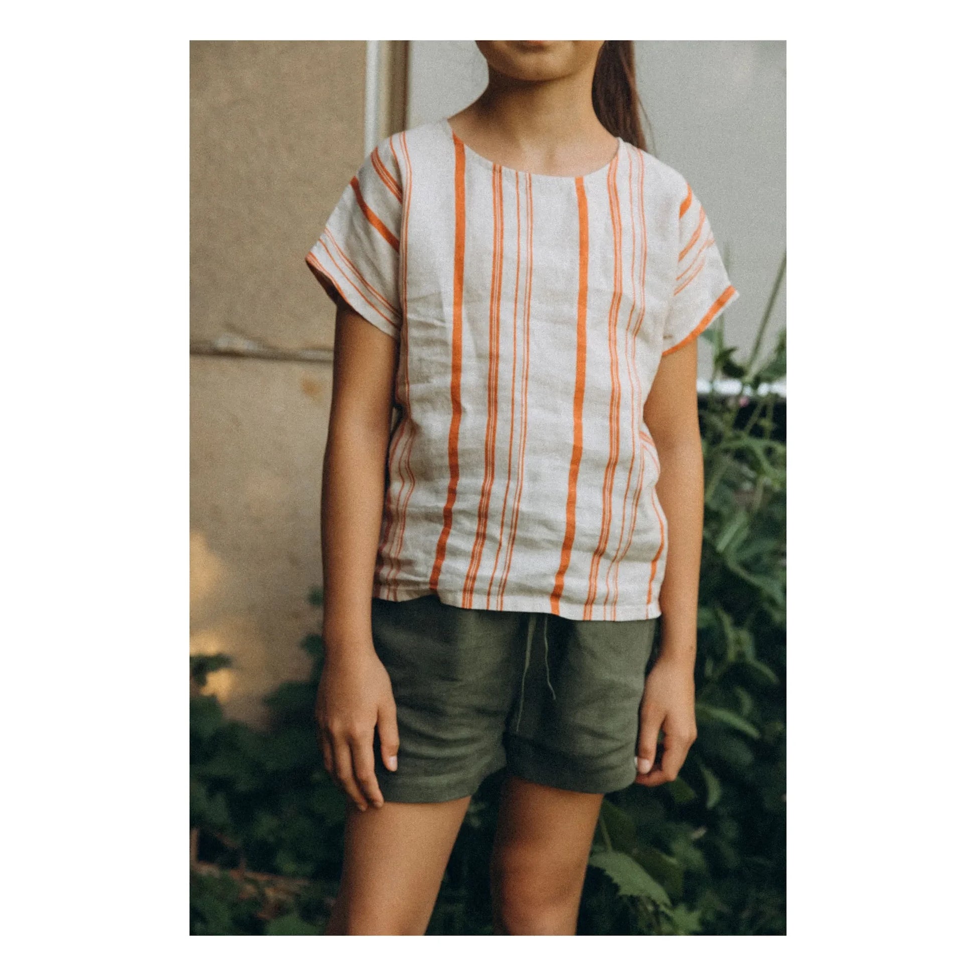 Matona - Easy Striped Linen T-shirt | Off white