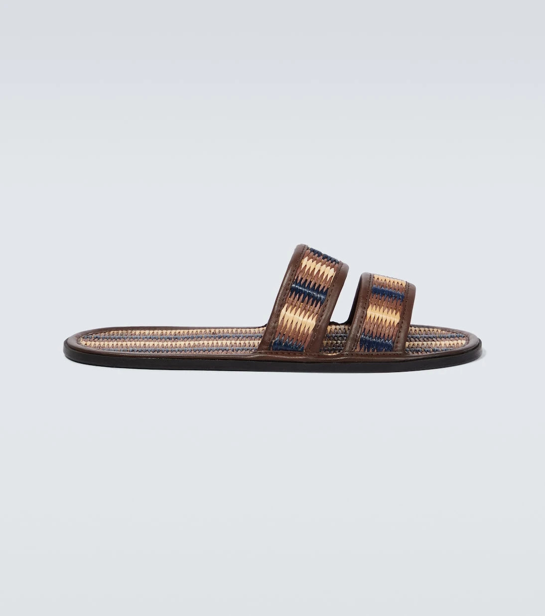 Bode - Duotone leather-trimmed slides