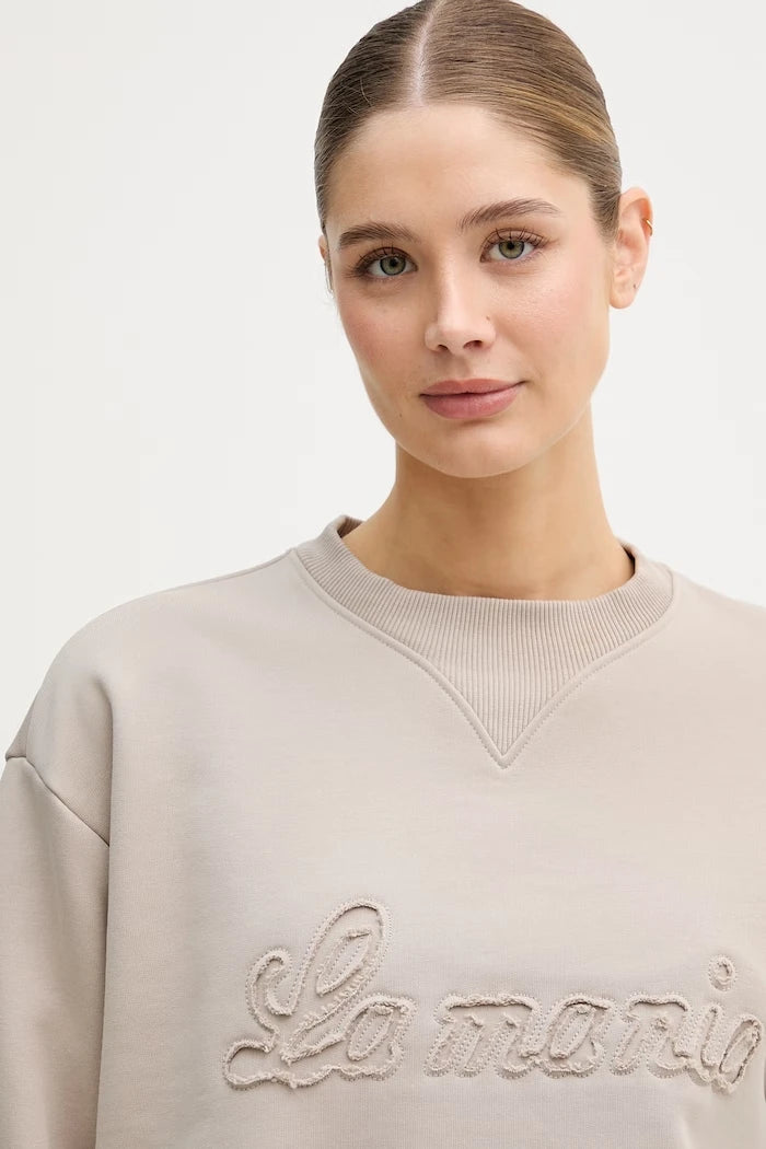 La Mania kadın pamuklu oversize sweatshirt