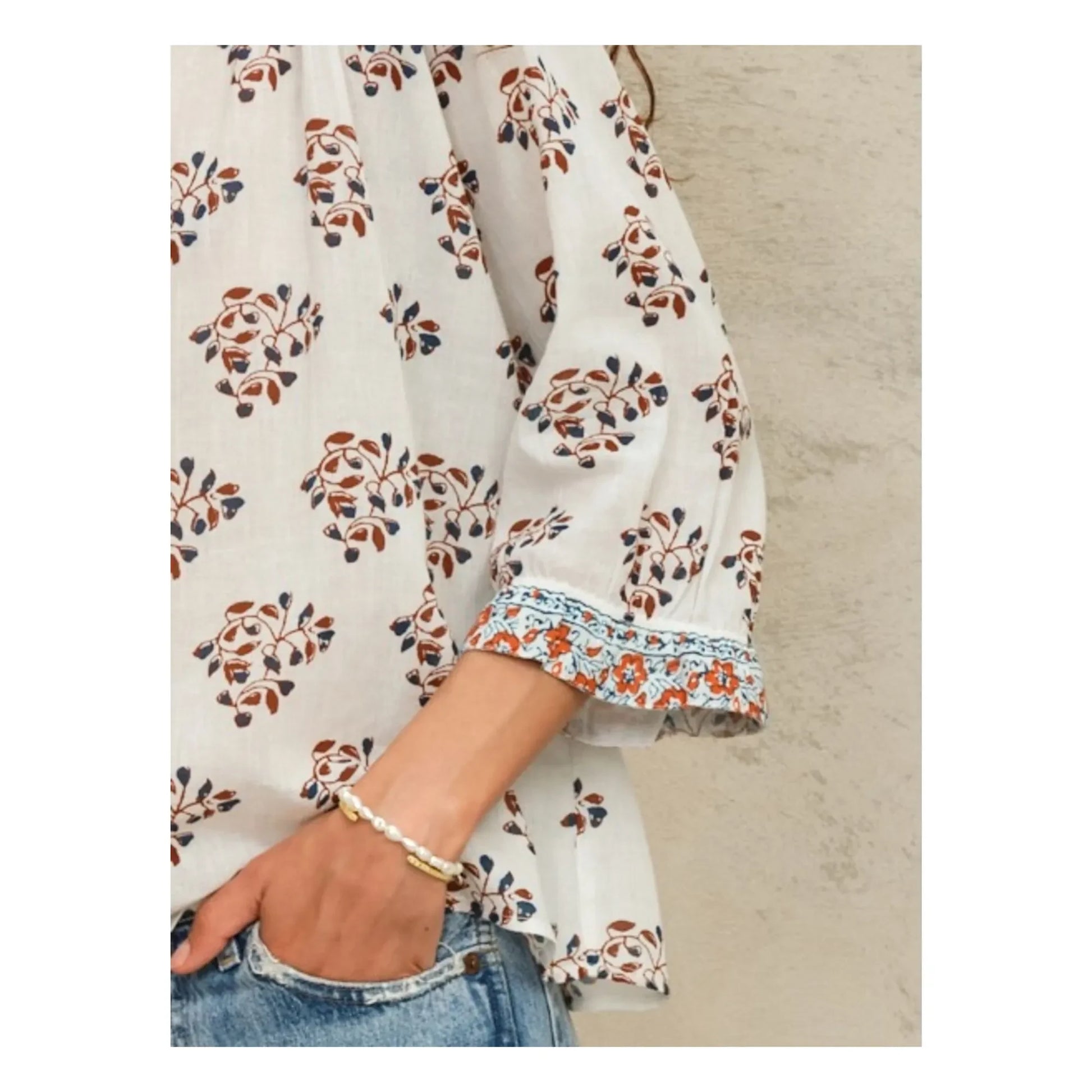 M.A.B.E. - Stella Cotton blouse | Ecru