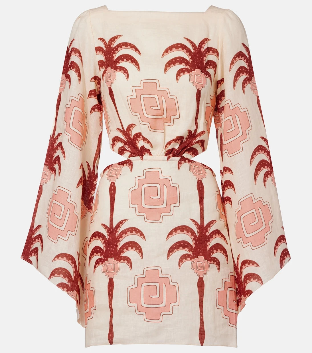 Johanna Ortiz - Cutout printed linen minidress