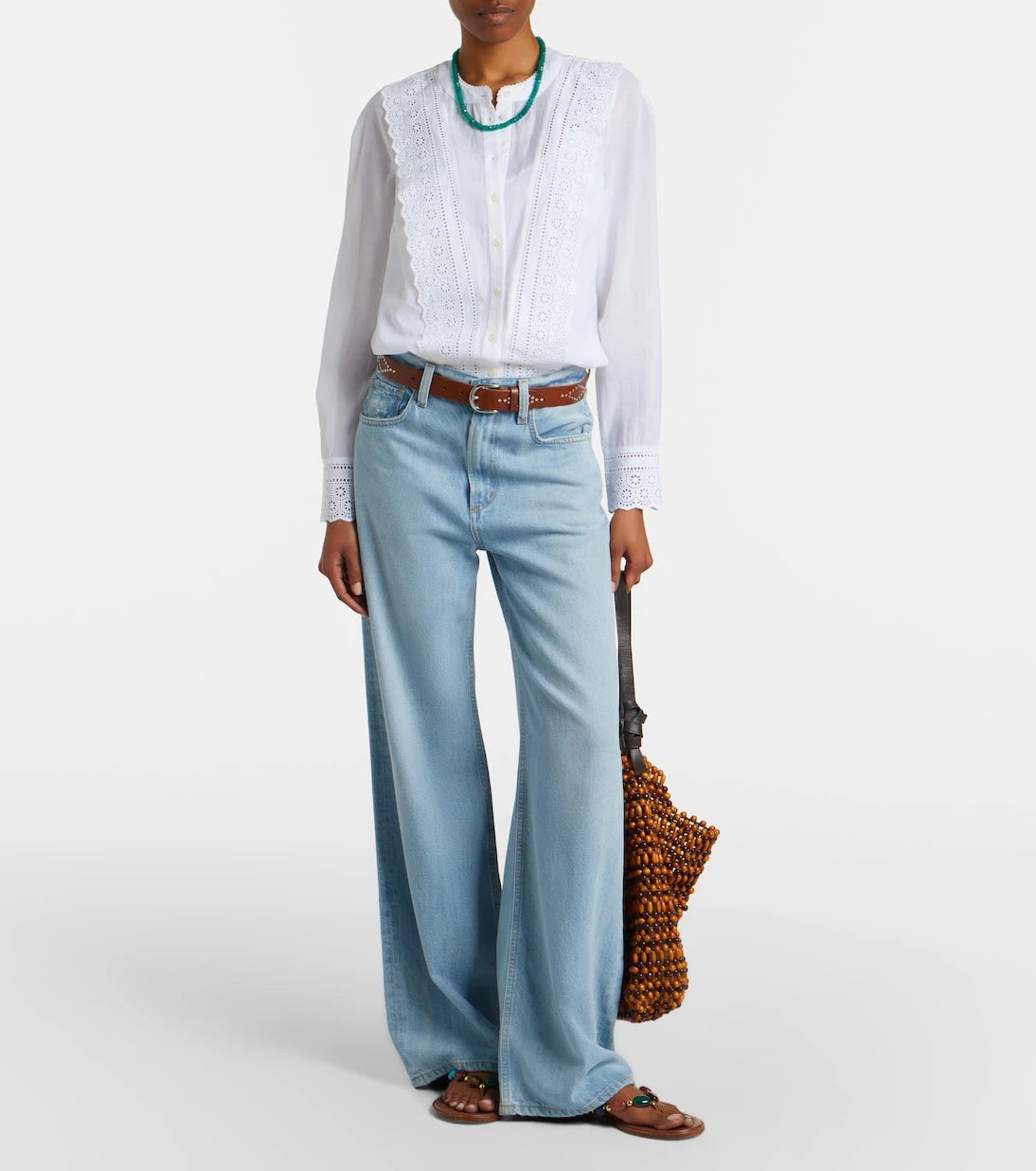 Veronica Beard - Clermont broderie anglaise cotton-blend shirt
