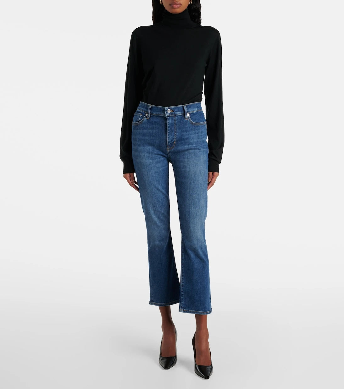 Frame - Le High Straight cropped straight jeans