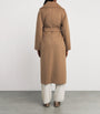 Beige Virgin Wool Silk-Lined Overcoat