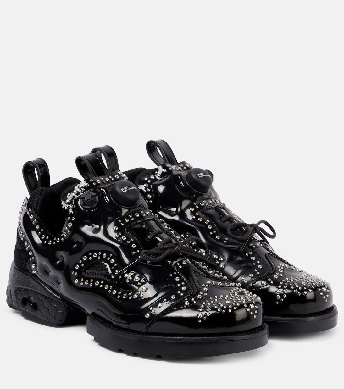 Noir Kei Ninomiya - Studded brogue sneakers