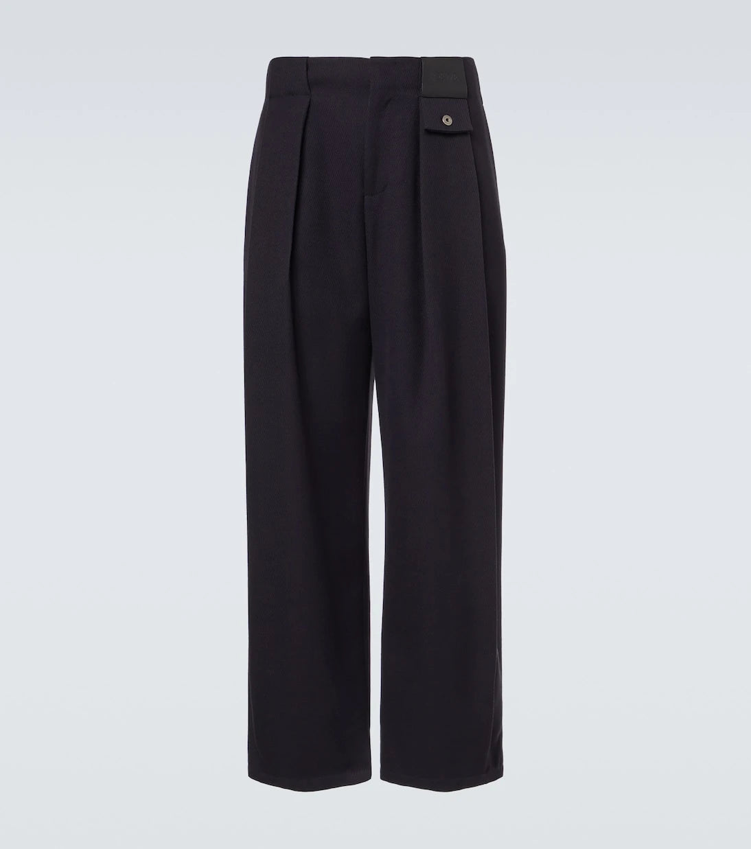 Loewe - Mid-rise cotton twill wide-leg pants