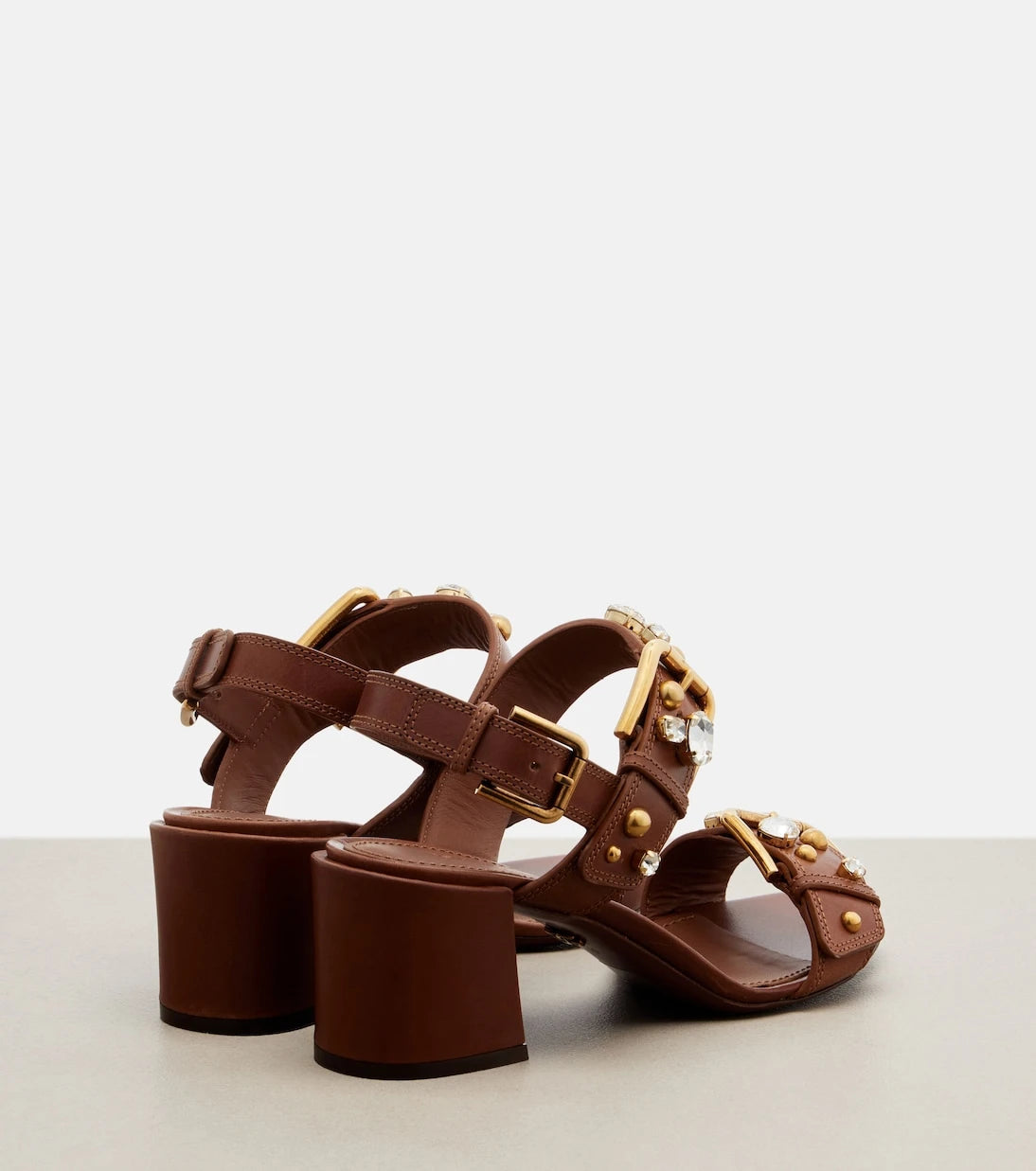 Dolce&Gabbana - Keira embellished leather sandals