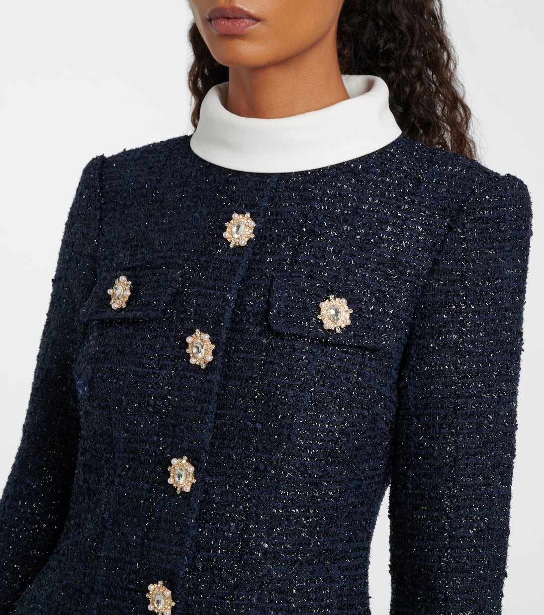 Self-Portrait - Bouclé minidress